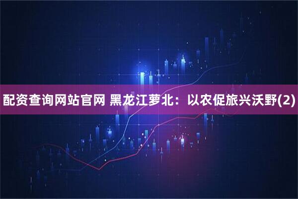 配资查询网站官网 黑龙江萝北：以农促旅兴沃野(2)